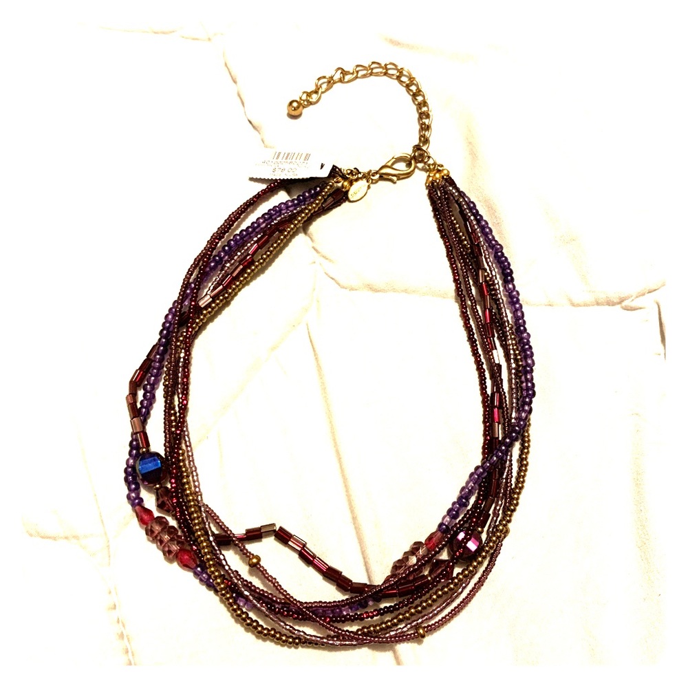 Multi-strand adjustable choker necklace